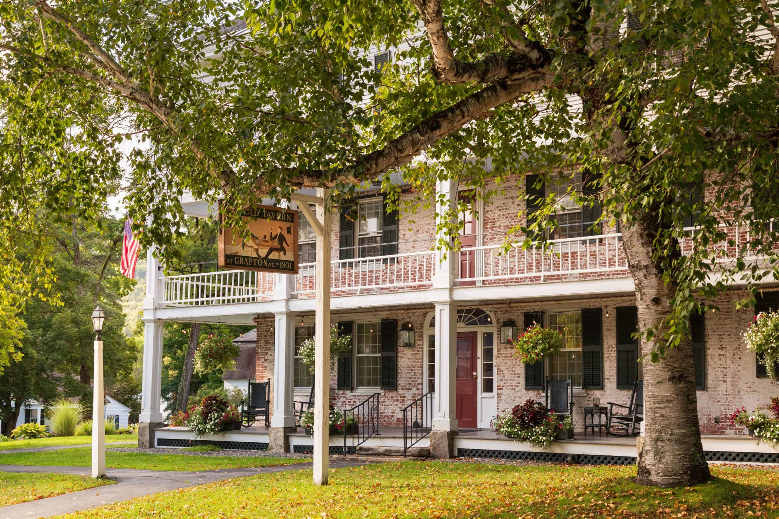 Grafton Inn Exterior Front Porch in Summer