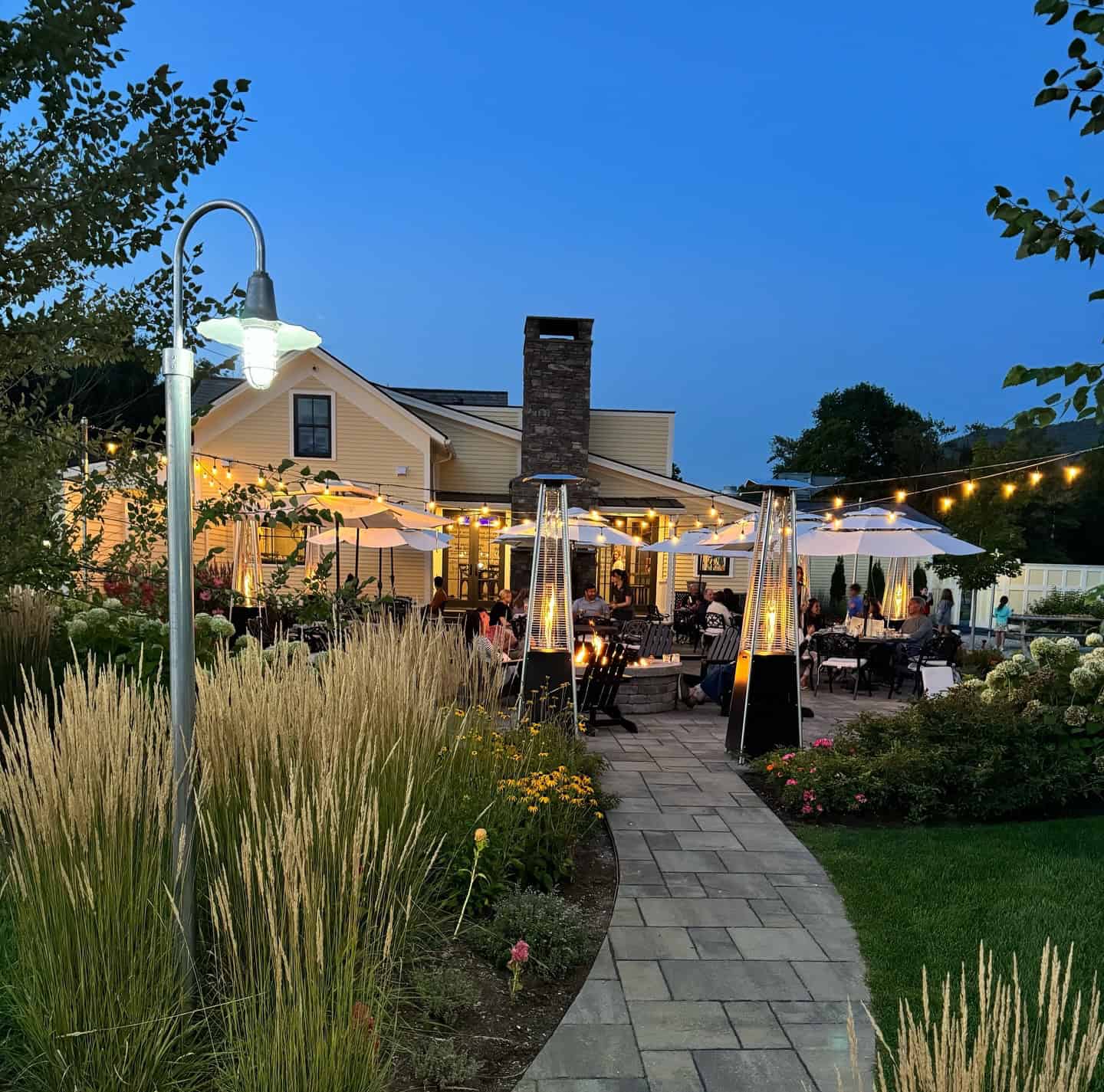 Pearl's Place Patio During Summer at Night