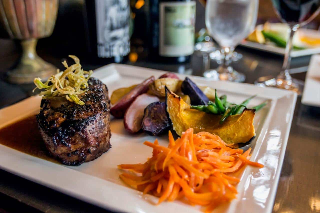 Raven's Den Steakhouse Steak Plating