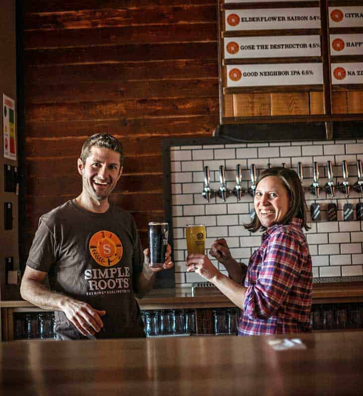 Simple Roots Brewing - Dan Ukolowicz & Kara Pawlusiak in Taproom