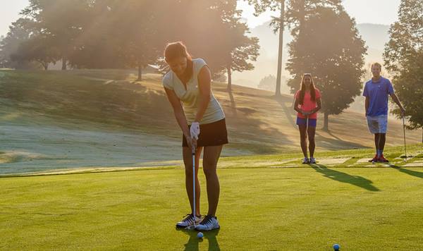 Stratton Mountain Golf Course Early Morning Putt