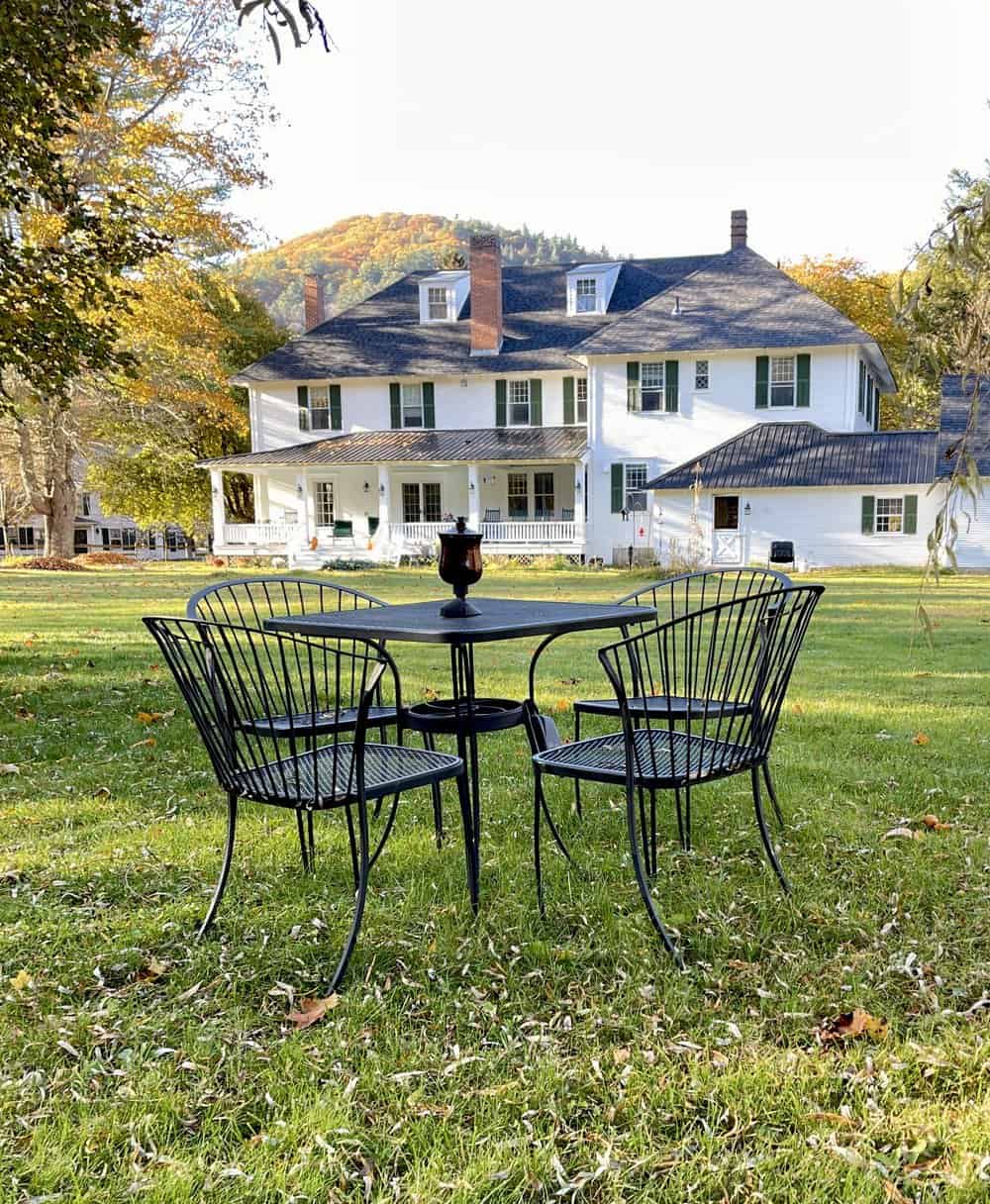 Willow VT Exterior Back Porch in Foliage