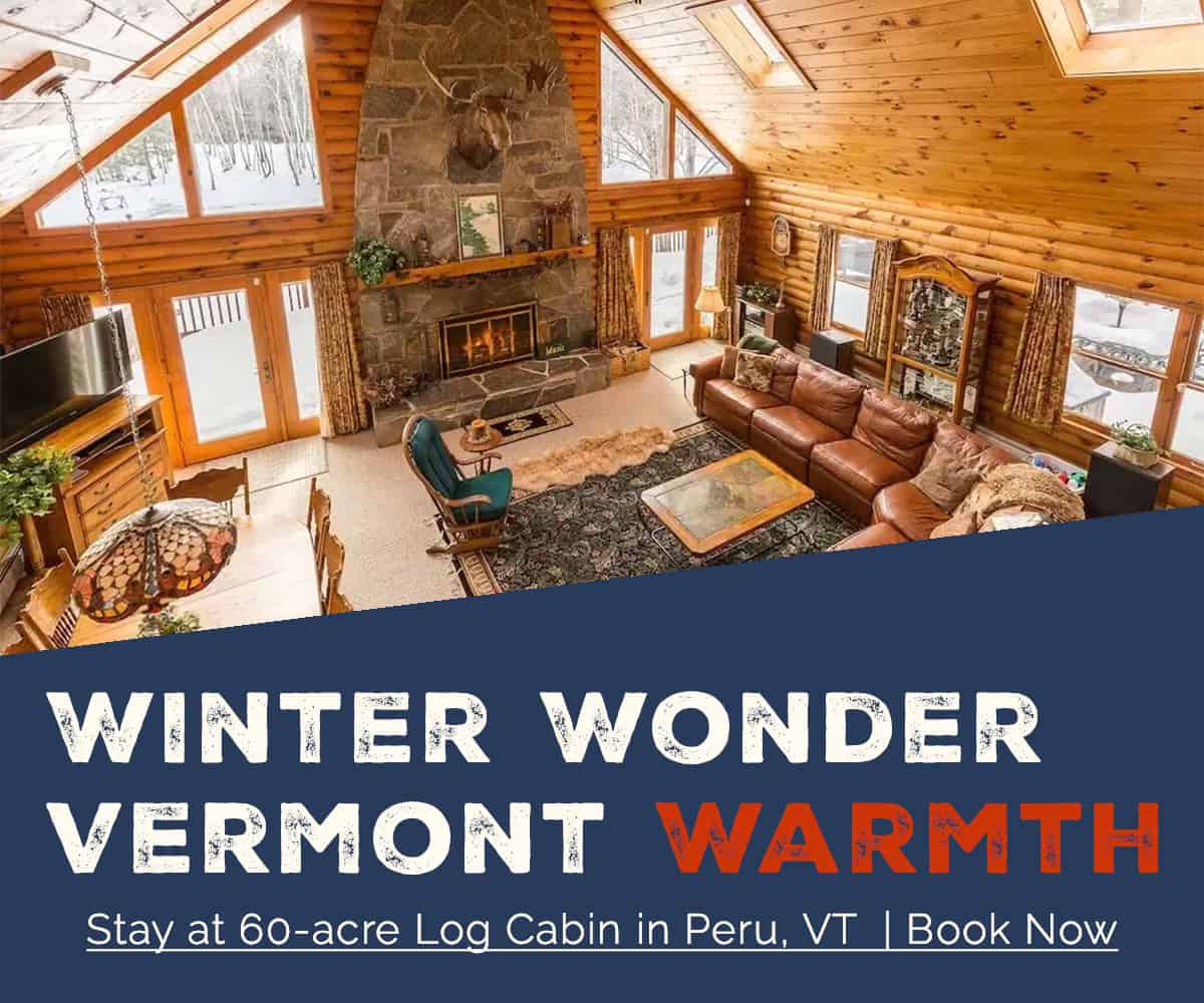 Winter-Wonder-Vermont-Warmth-Peru-Log-Cabin-Fireplace