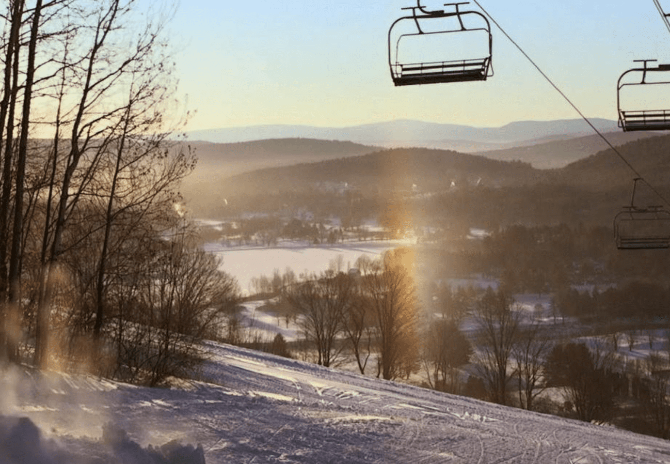 Ski Quechee Lift and Sunshine