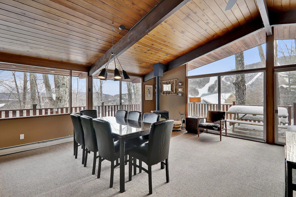 CLASSIC 1963 SKI IN OUT CHALET COMPLETELY REMODELED 2021 Dining Room Mountain View