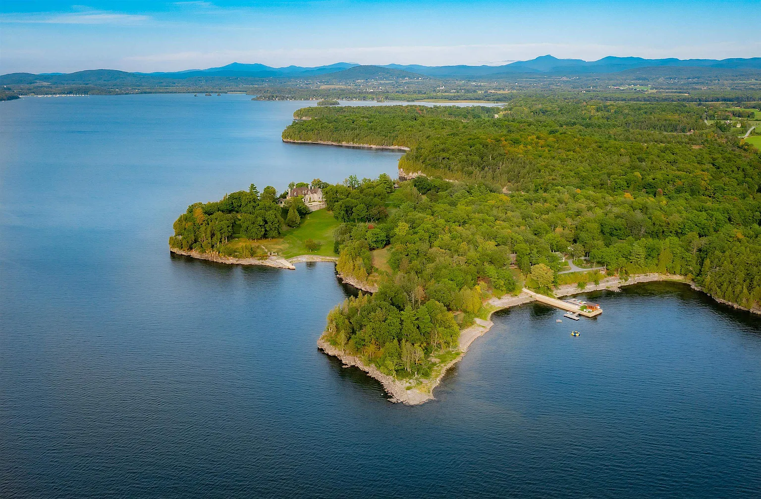 Grosse Point Estate Arial Main Looking North